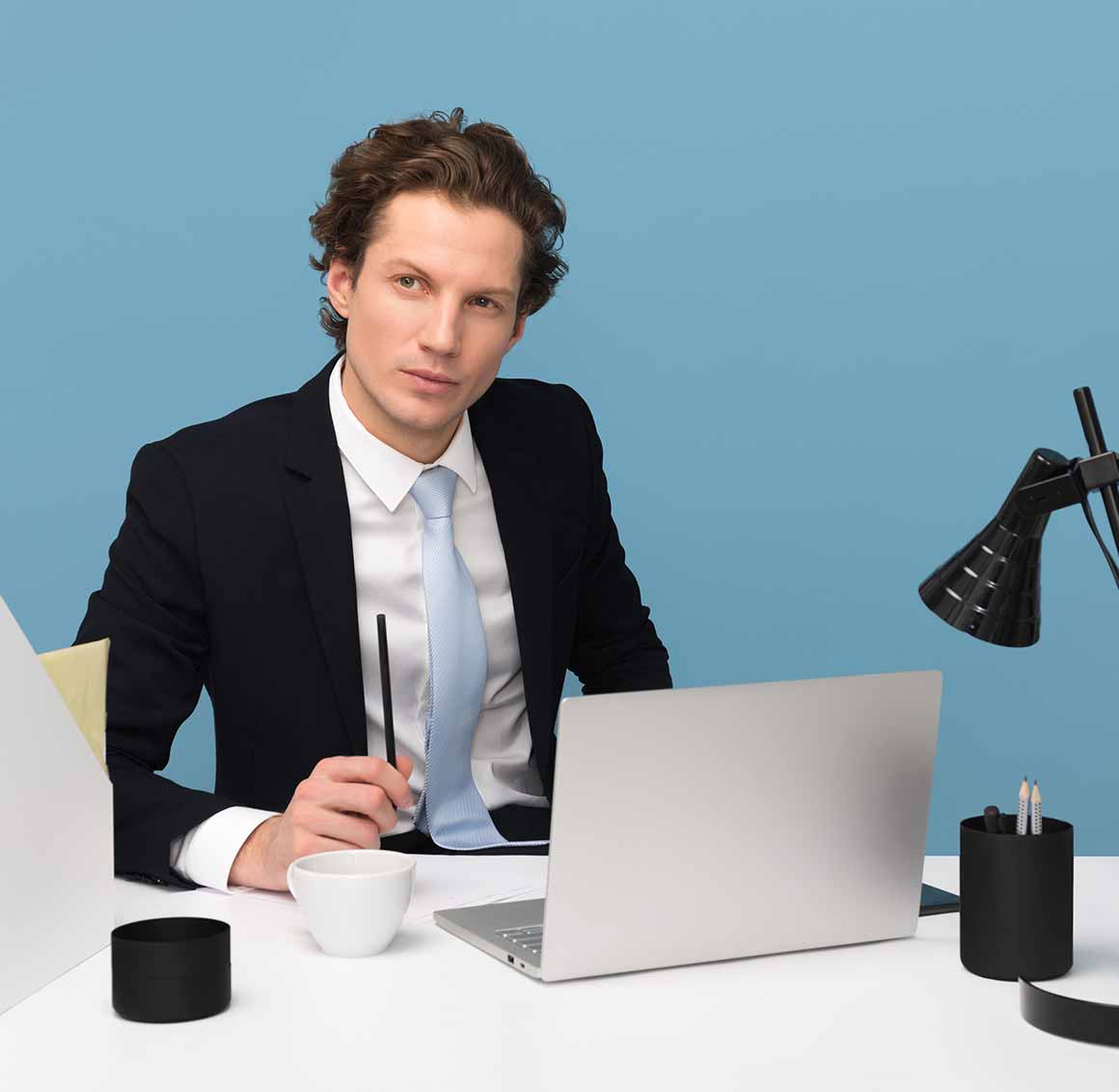 Tax Team member working at desk